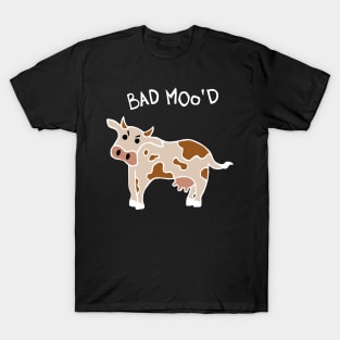 Bad Mood Cow (White) T-Shirt